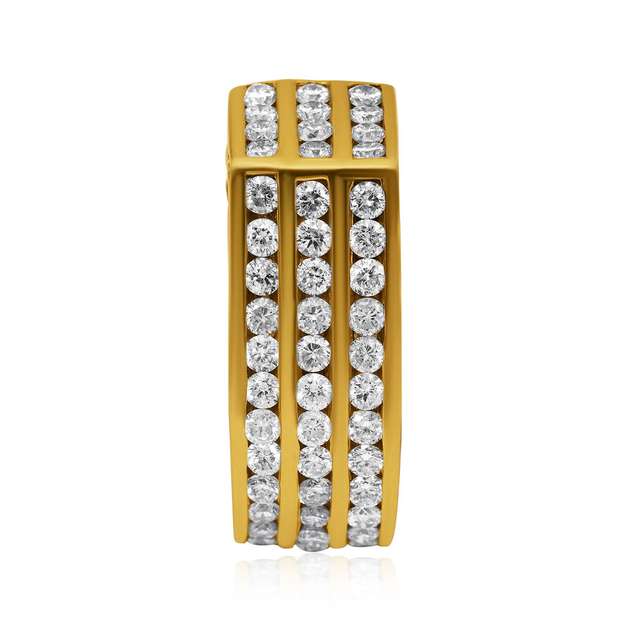 14k Yellow Gold Diamond Tower Ring 9 Ctw
