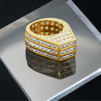 Thumbnail for 14k Yellow Gold Diamond Tower Ring 9 Ctw