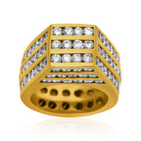 Thumbnail for 14k Yellow Gold Diamond Tower Ring 9 Ctw