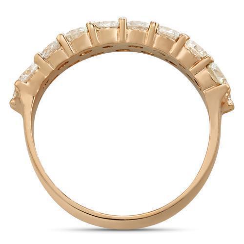 Diamond Two Row Wedding Band in 14k White Gold 3.25 Ctw
