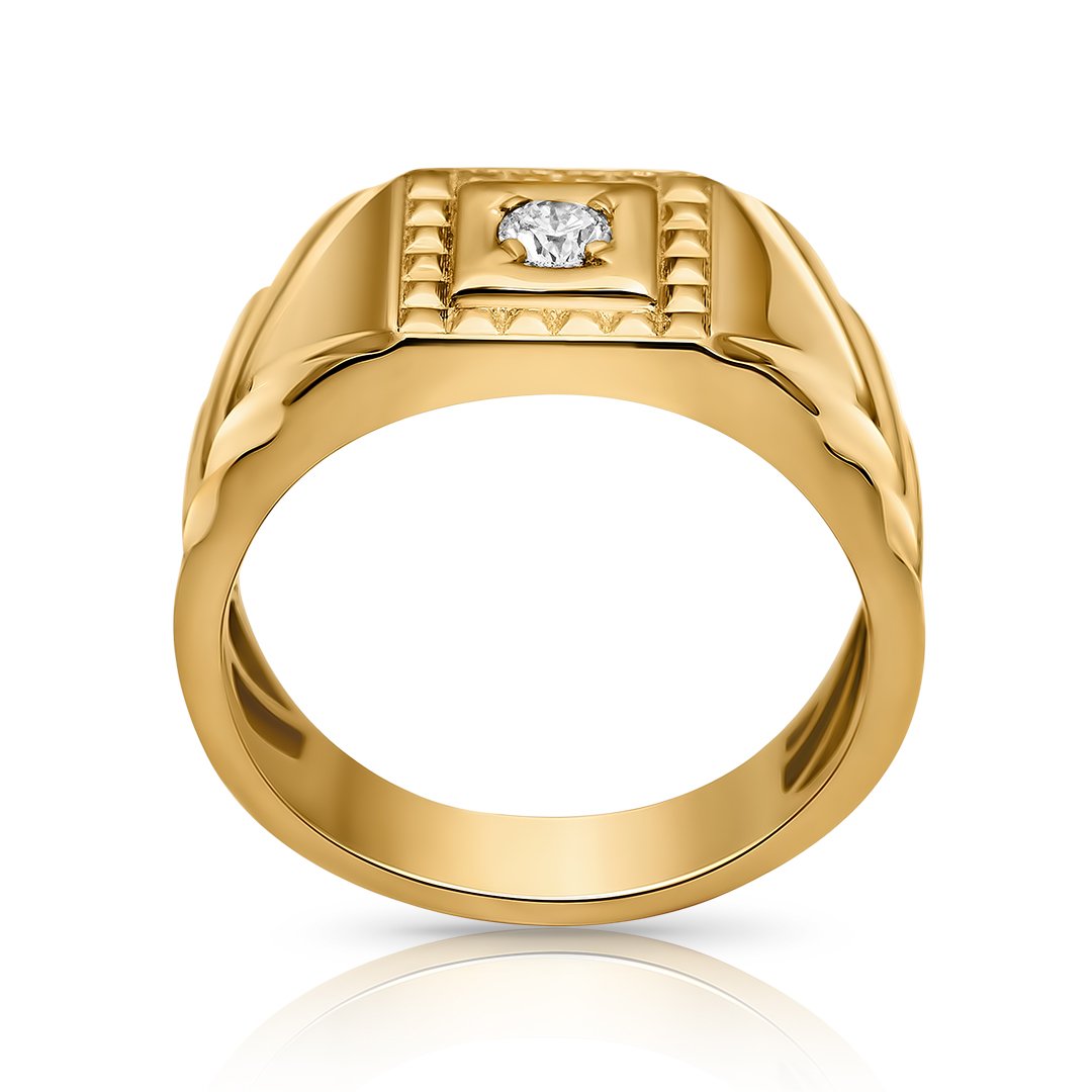 14k Yellow Gold Diamond Vintage Ring 0.15 CTW