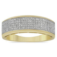 Thumbnail for Diamond Wedding Band Ring in 10k Yellow Gold 0.40 Ctw