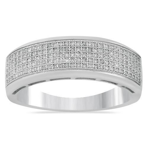 Diamond Wedding Band Ring in 10k Yellow Gold 0.40 Ctw