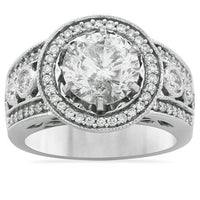 Thumbnail for Five Diamond Stone Anniversary Ring in 14k White Gold 3.73 Ctw