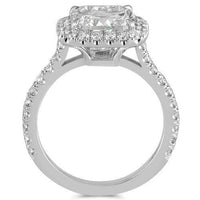 Thumbnail for Gorgeous 18K White Solid Gold Diamond Engagement Ring 3.82 Ctw