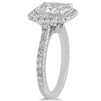 Thumbnail for Gorgeous 18K White Solid Gold Diamond Engagement Ring 3.82 Ctw