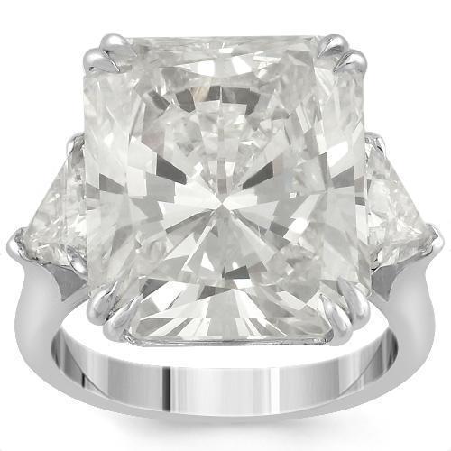 Gorgeous Platinum EGL Certified Diamond Womens Ring 17.18 Ctw