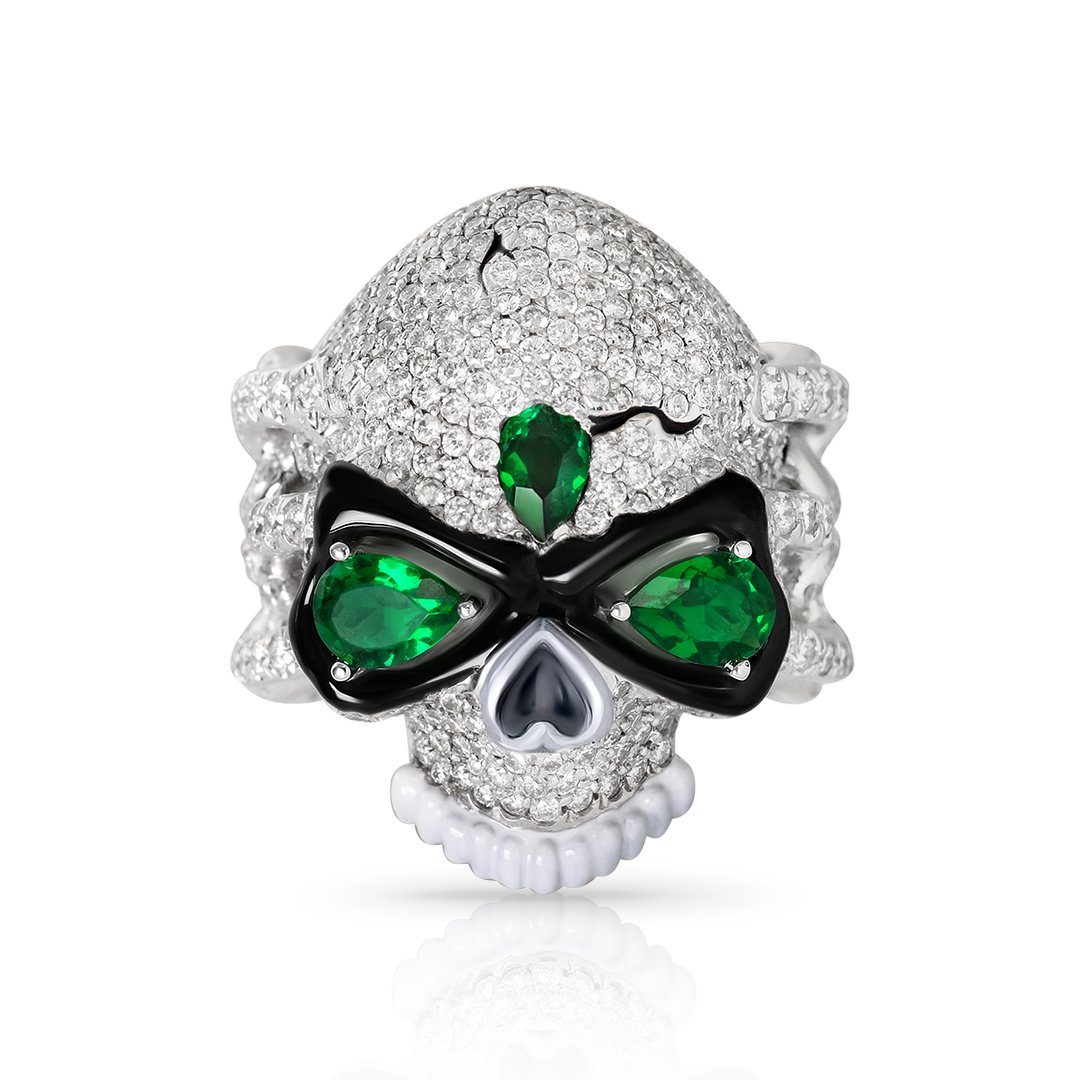 Green Lantern Inspired Silver Ring Full Green Jewelry V2