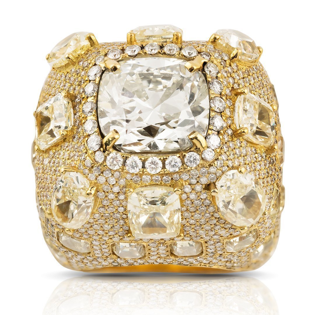 Canary diamond pinky ring Clearance