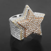 Thumbnail for 14k White Gold Diamond Star Ring 5.75 Ctw
