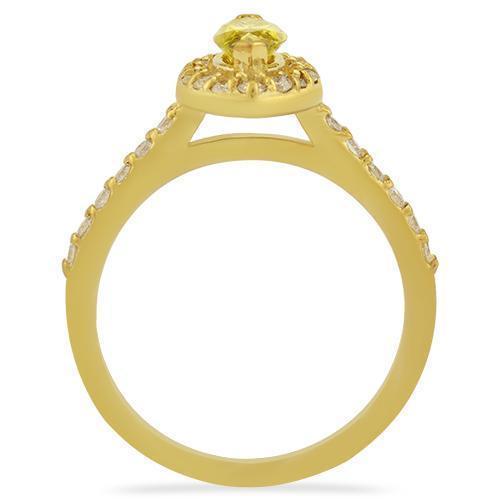 Marquise Yellow Diamond Ring in 14k Yellow Gold 1.09 Ctw