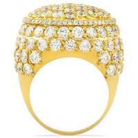 Thumbnail for Mens Diamond Pinky Ring 14k Yellow Gold 10.65 Ctw