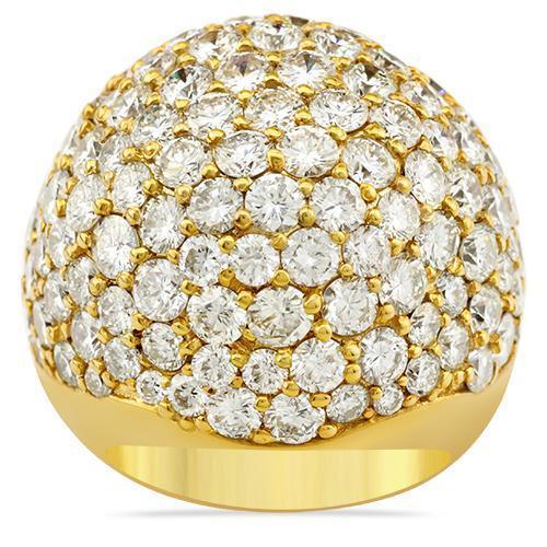 Mens Diamond Pinky Ring 14k Yellow Gold 12.84 Ctw