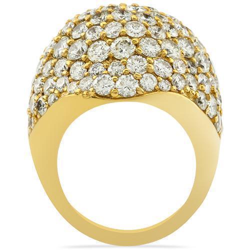 Mens Diamond Pinky Ring 14k Yellow Gold 12.84 Ctw