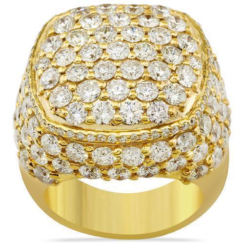 14k Yellow Gold Mens Diamond Ring 8.82 Ctw – Avianne Jewelers
