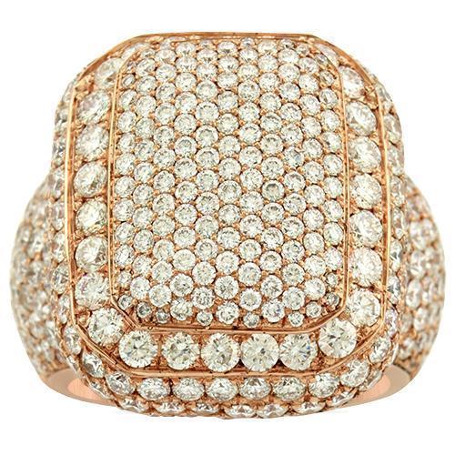 Mens Diamond Pinky Ring in 14k Rose Gold 9.50 Ctw