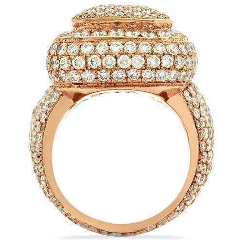 Mens Diamond Pinky Ring in 14k Rose Gold 9.50 Ctw