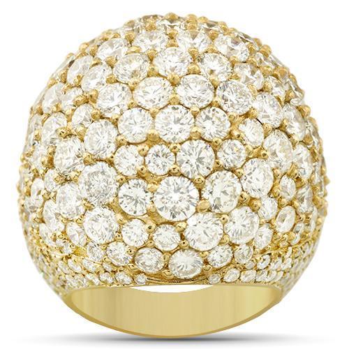 Mens Diamond Pinky Ring in 14k Yellow Gold 15 Ctw