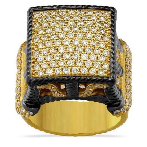 Mens Diamond Pinky Ring in 14k Yellow Gold 2.50 Ctw