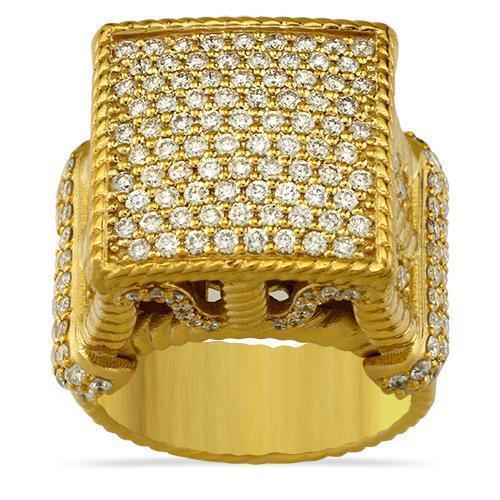 Mens Diamond Pinky Ring in 14k Yellow Gold 2.50 Ctw