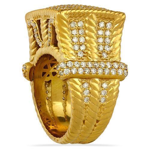 Mens Diamond Pinky Ring in 14k Yellow Gold 2.50 Ctw