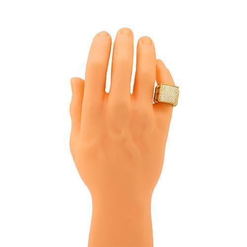 Mens Diamond Pinky Ring in 14k Yellow Gold 2.50 Ctw