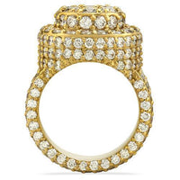 Thumbnail for Mens Diamond Pinky Ring in 14k Yellow Gold 9.68 Ctw