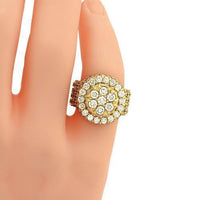 Thumbnail for Mens Diamond Pinky Ring in 14k Yellow Gold 9.68 Ctw