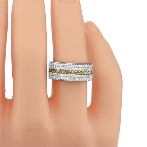 Mens Diamond Wedding Band in 10k White Gold 2.25 Ctw