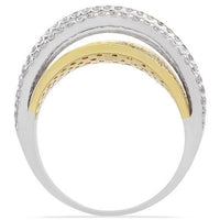 Thumbnail for Modern Diamond Cocktail Ring in 18k Yellow Gold 2.99 Ctw