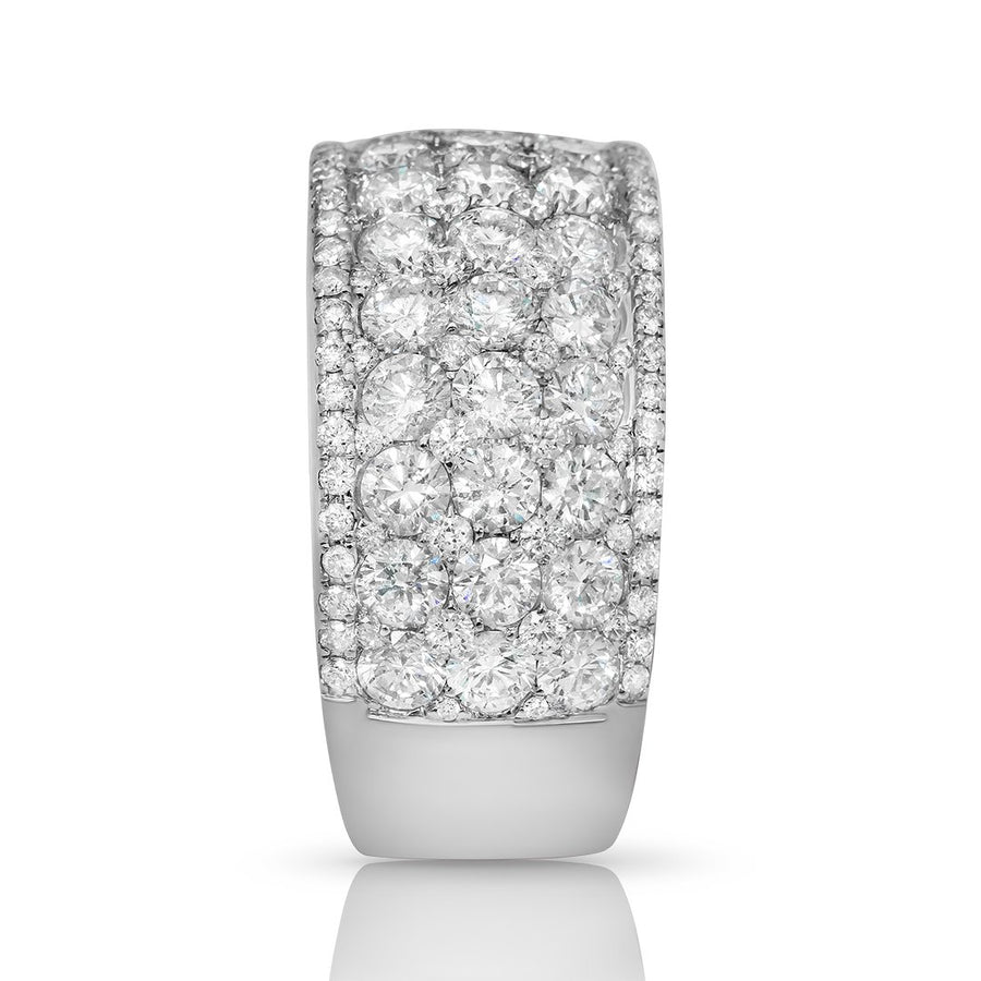14k White Gold Modern Diamond Half Band 4.33 Ctw