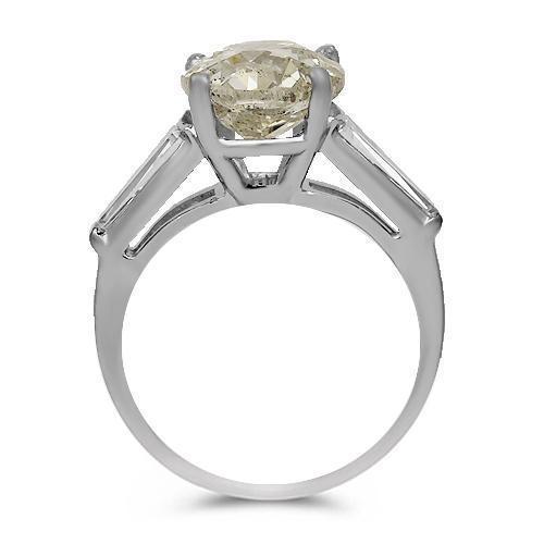 Platinum 950 Diamond Bridal Ring Set 4.56 Ctw