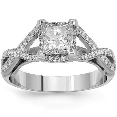 Platinum 950 Diamond Custom Engagement Ring 1.92 Ctw