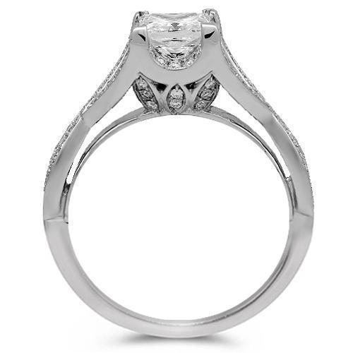 Platinum 950 Diamond Custom Engagement Ring 1.92 Ctw