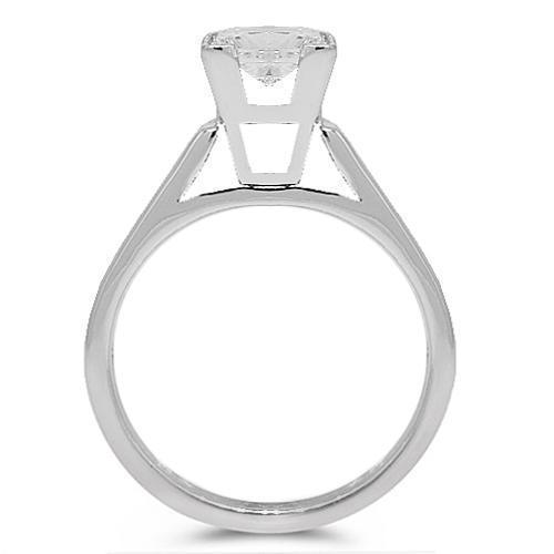Platinum Clarity Enhanced Diamond Solitaire Engagement Ring 2.02 Ctw
