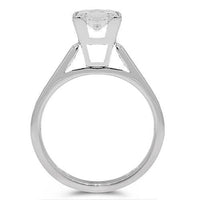 Thumbnail for Platinum Clarity Enhanced Diamond Solitaire Engagement Ring 2.02 Ctw
