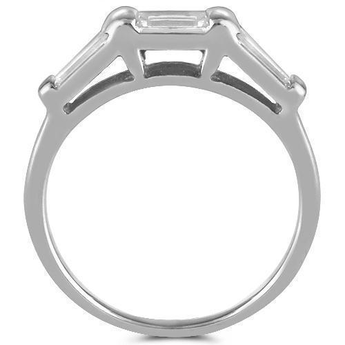Platinum Diamond Bridal Ring Set with GIA Certified Pear Shape Diamond Stone 1.81 Ctw