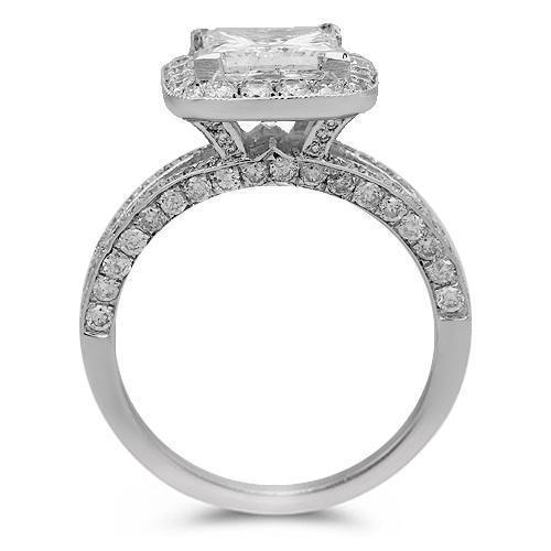 Platinum Diamond Custom Engagement Ring 5.31 Ctw