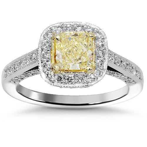 Platinum Diamond Engagement Ring 1.89 Ctw