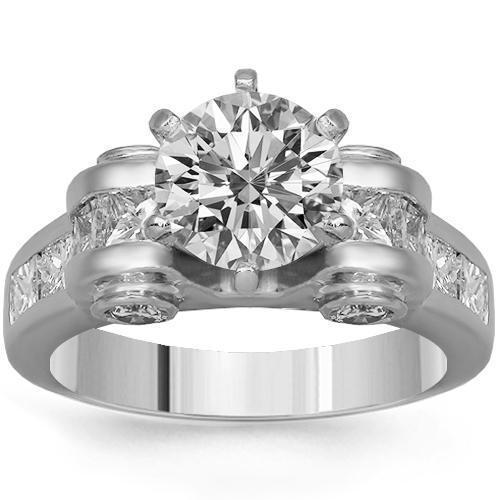 Platinum Diamond Engagement Ring 1.94 Ctw