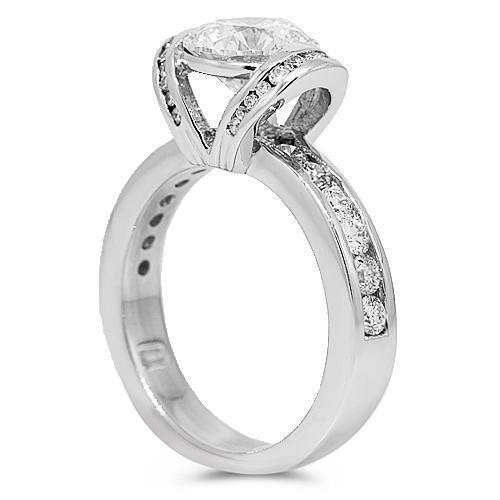 Platinum Diamond Engagement Ring 2.88 Ctw