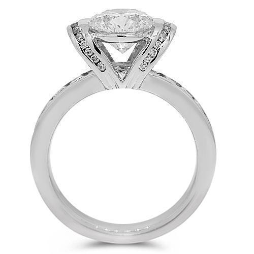 Platinum Diamond Engagement Ring 2.88 Ctw