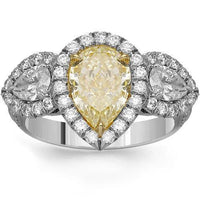 Thumbnail for Platinum Diamond Engagement Ring 3.37 Ctw