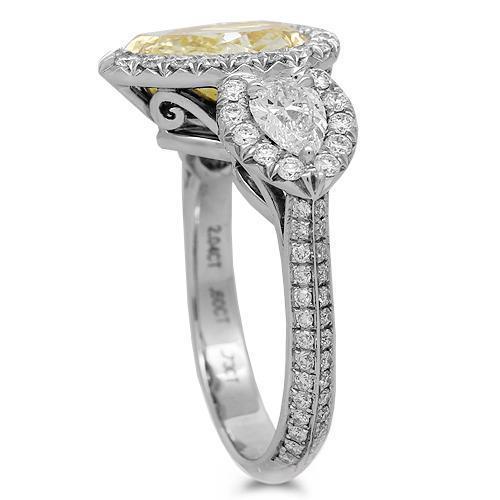 Platinum Diamond Engagement Ring 3.37 Ctw
