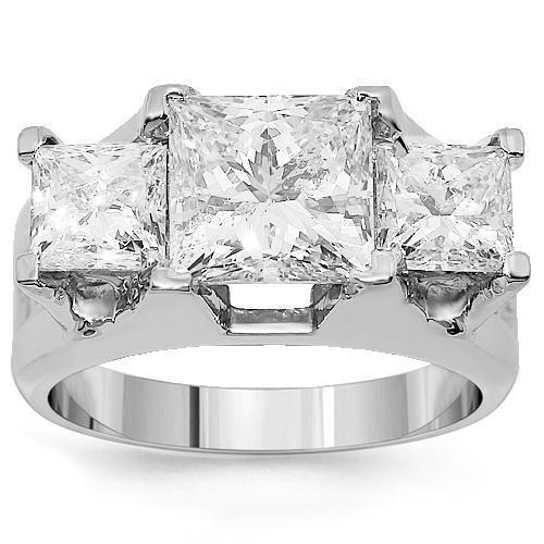 Platinum  Diamond Engagement Ring 5.00 Ctw