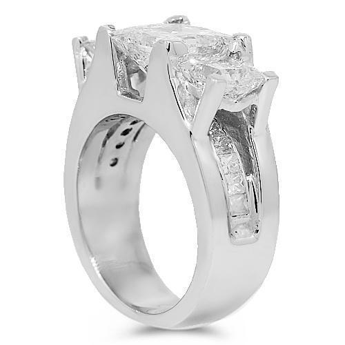 Platinum  Diamond Engagement Ring 5.00 Ctw