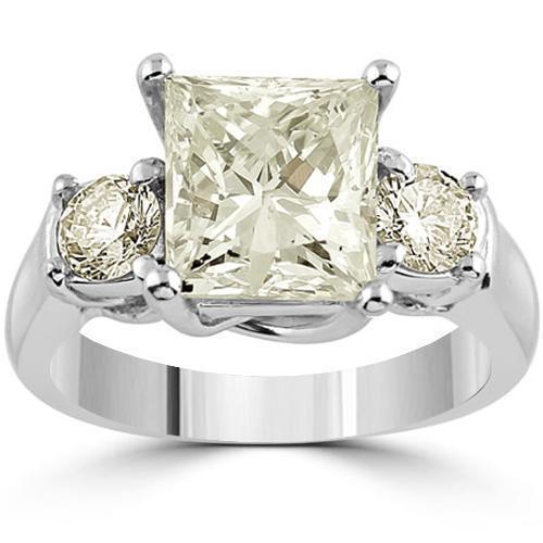 Platinum Diamond Engagement Ring 5.53 Ctw