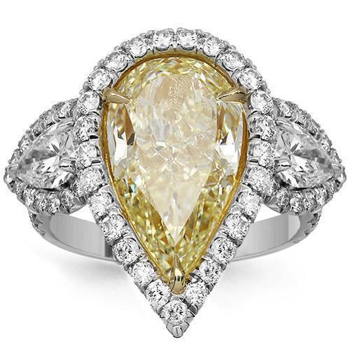 Platinum Diamond Engagement Ring 6.73 Ctw
