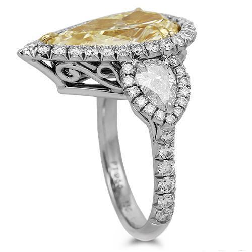 Platinum Diamond Engagement Ring 6.73 Ctw