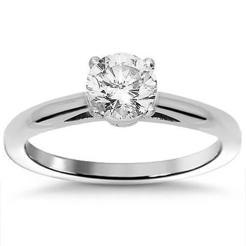 Platinum Diamond Solitaire Engagement Ring 0.79 Ctw